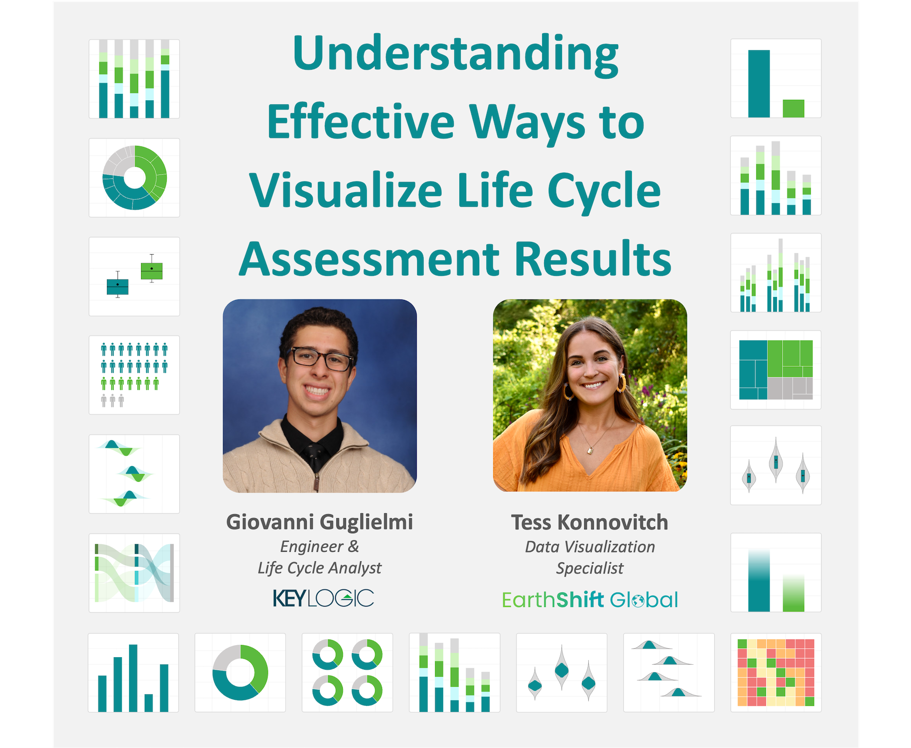 poster for speaking event about presenting data in a clear and appealing way